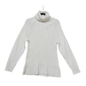 Altard State Chunky White Turtleneck Ribbed Sweater XS